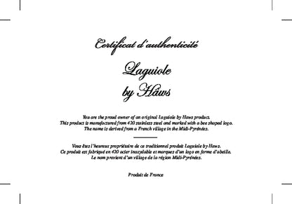 Haws Laguiole champagnesabel i træ gaveæske