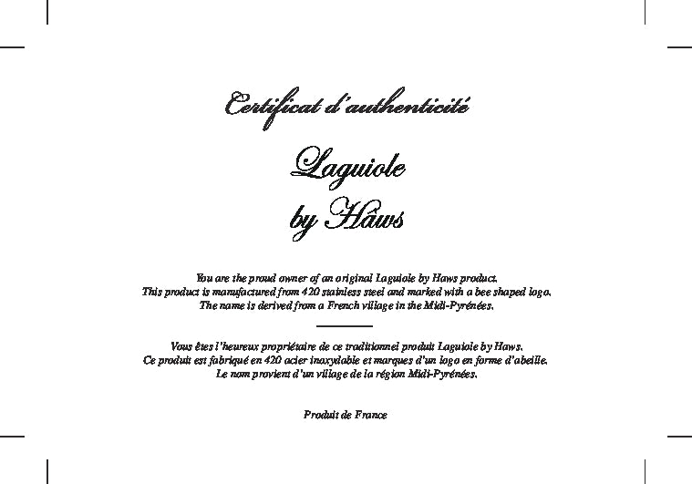 Laguiole Champagnesabel + Vinsæt