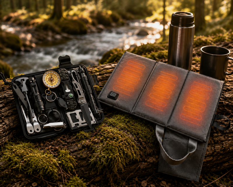 Outdoor Survival &amp; Comfort Kit – Vær forberedt og hold varmen