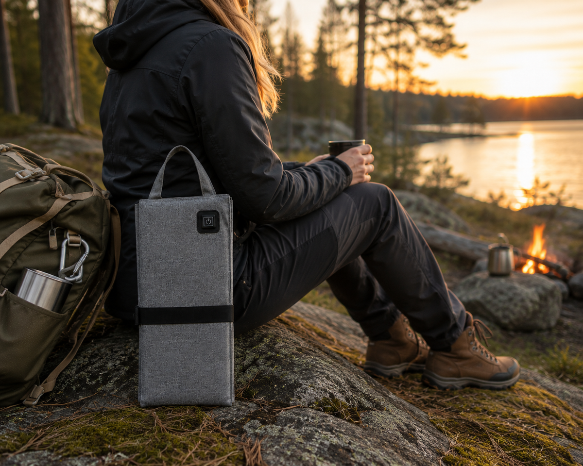 Foldbar Opvarmet Siddepude – 3 varmeniveauer