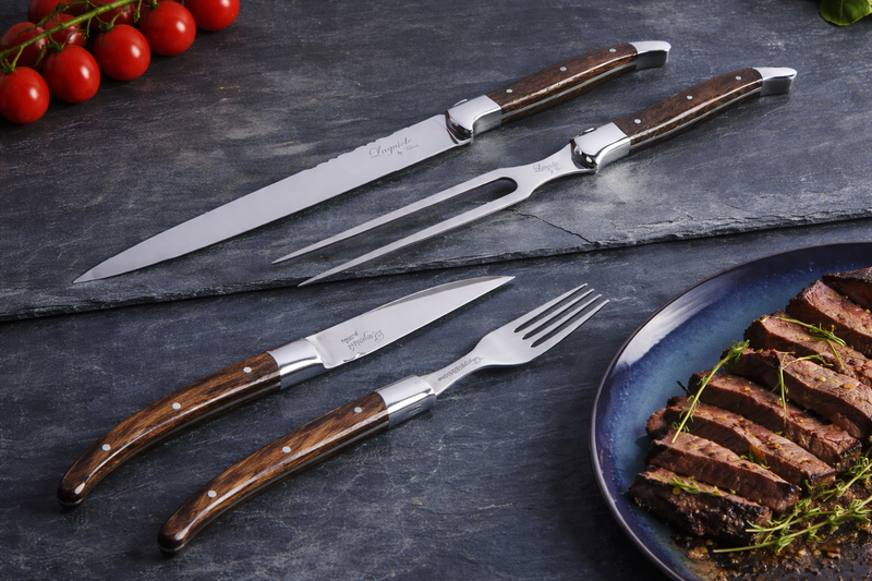 Laguiole pakkeløsning Knive, gafler og forskæresæt med Wenge træskaft