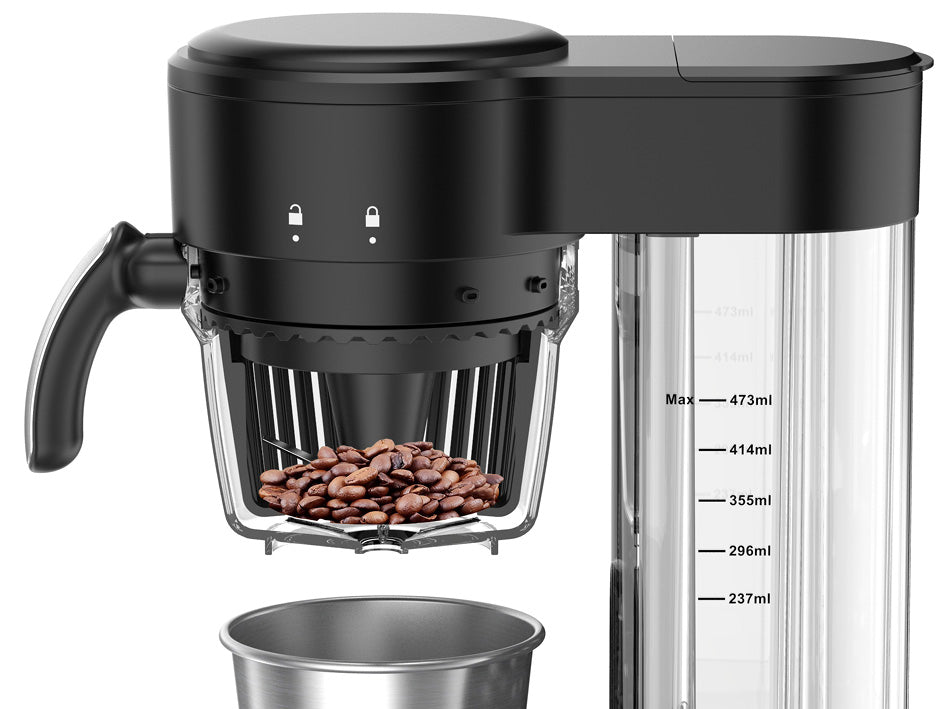 Kaffe maskine til en kop med kværn - Altid helt frisk kaffe