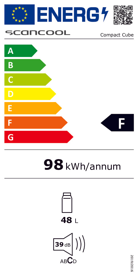 Køleskab 55 liter - Compact Cube Scandomestic
