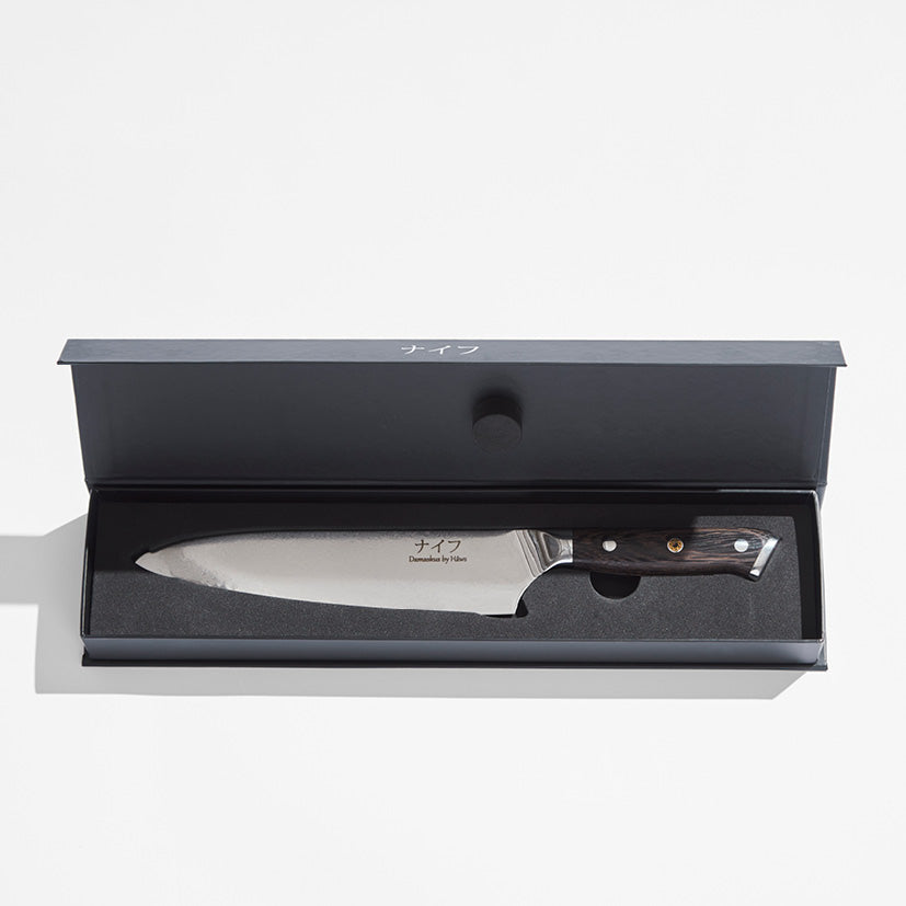 Damascus Chef kniv + Witloft Læderforklæde Buffalo Cognac