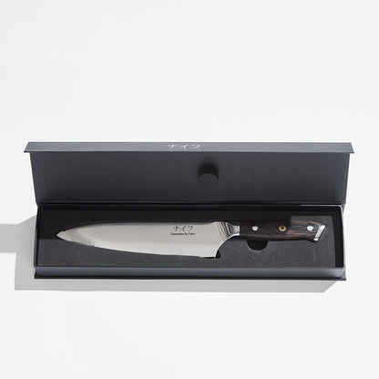 Damascus Chef kniv + Witloft Læderforklæde Buffalo Cognac