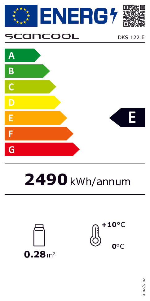 Display køleskab 110 liter - DKS 122 E Scandomestic