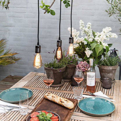 LAMPE + STOFLEDNING SORT FATNING - DANLAMP EDISON LED-6 240V 4W E27