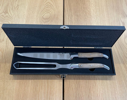 Laguiole forskærersæt i oliventræ