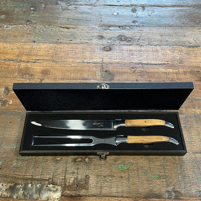 Laguiole forskærersæt i oliventræ