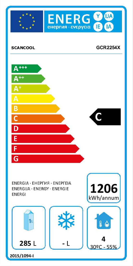 Gastro Kølebord 581 liter - GCR2254X Scancool