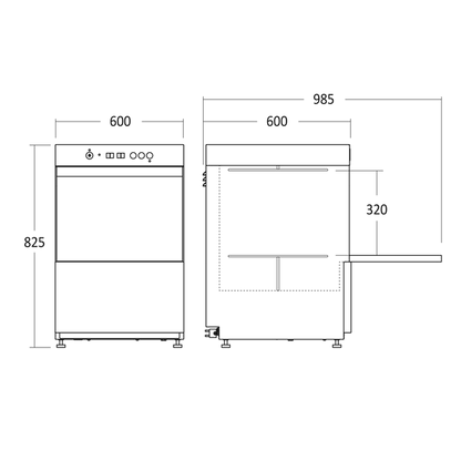 Gastro underbordsopvasker - GD510BDDSS Scancool