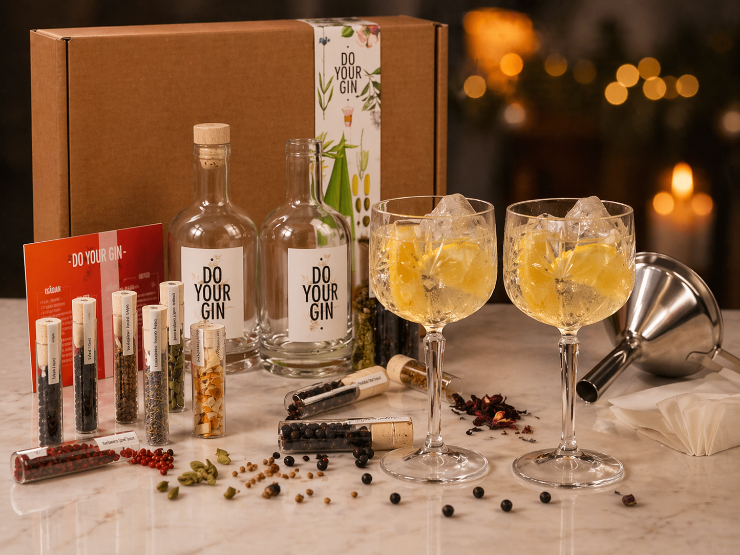 Do Your own Gin + 2 stk Gramonty Gin glas (brudsikkerglas)