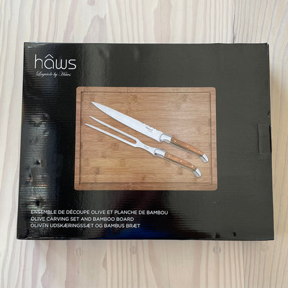 Laguiole forskærersæt med Bambus skærebræt