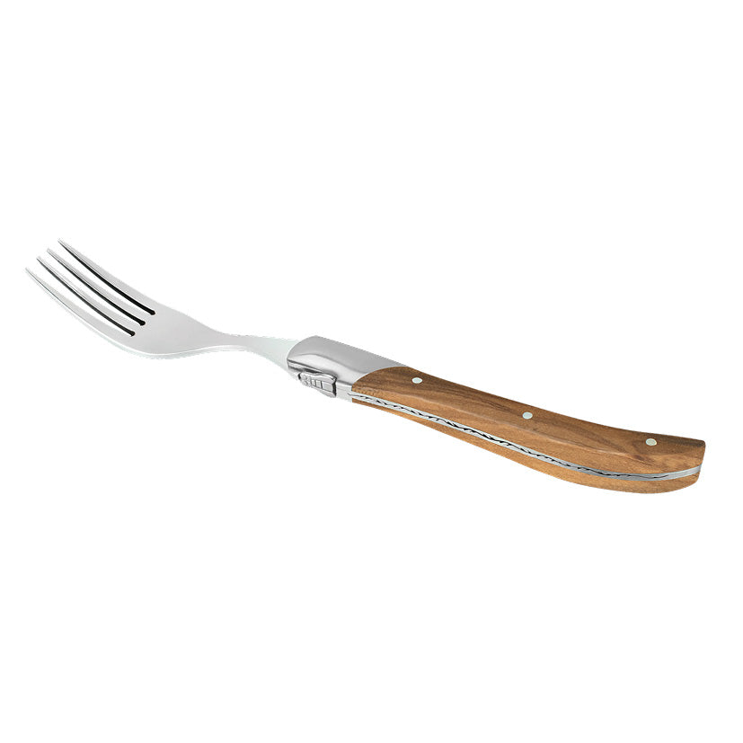 Laguiole Steakgafler - skaft af natur oliventræ 6 stk.