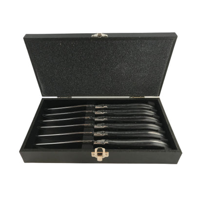 Laguiole Steakknive - skaft af sort ibenholt 6 stk.
