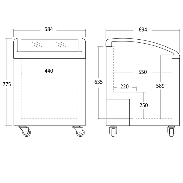 Display fryser til is 137 liter - IC155D Scancool