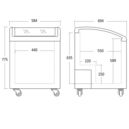 Display fryser til is 137 liter - IC155D Scancool