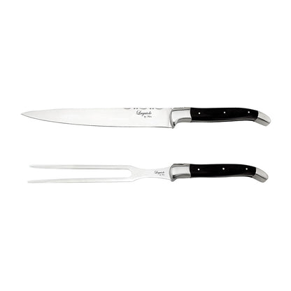 Laguiole forskærersæt med sort ibenholt skaft