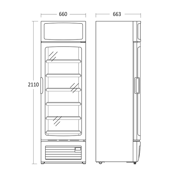 Display fryser 370 liter - KF 870 E Scancool
