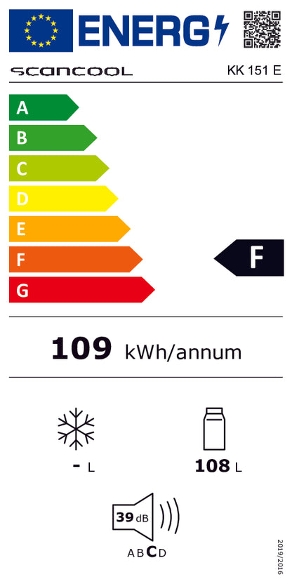 Lagerkøleskab 108 liter - KK 151 E Scandomestic