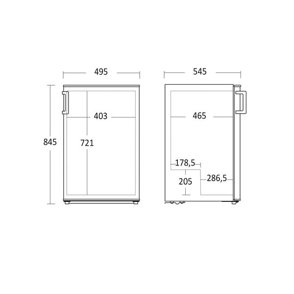 Lagerkøleskab 111 liter - KK 152 E Scandomestic