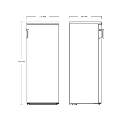 Lagerkøleskab 231 liter - KK 262 E Scandomestic