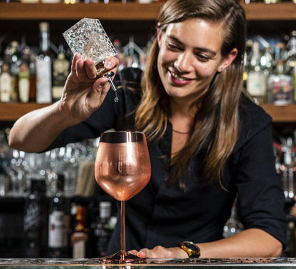 Vinglas kobber - sæt med 2 stk.