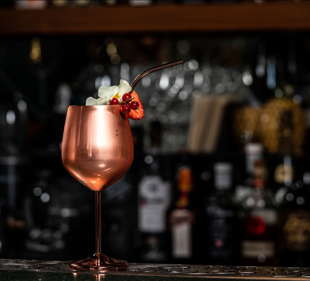 Vinglas kobber - sæt med 2 stk.