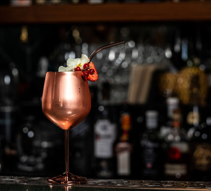 Vinglas kobber - sæt med 2 stk.