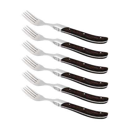 Laguiole Steakgafler - skaft af Wengé træ 6 stk.