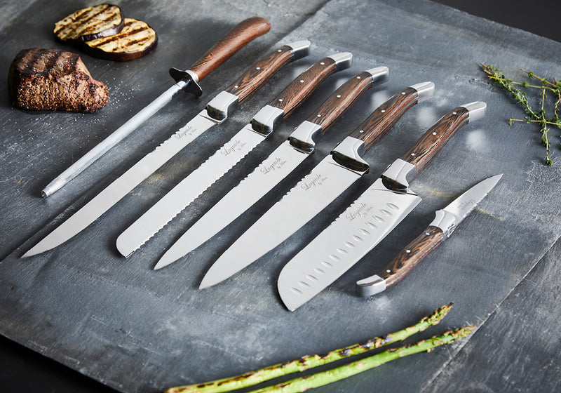 Laguiole kokkeknive 7 dele med Wengé skaft