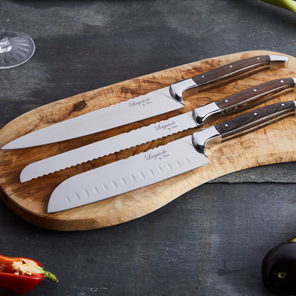 Laguiole kokkeknive 3 stk. i Wengé træ