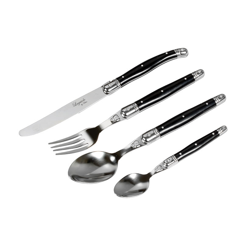 Laguiole Bestiksæt sort 24 dele