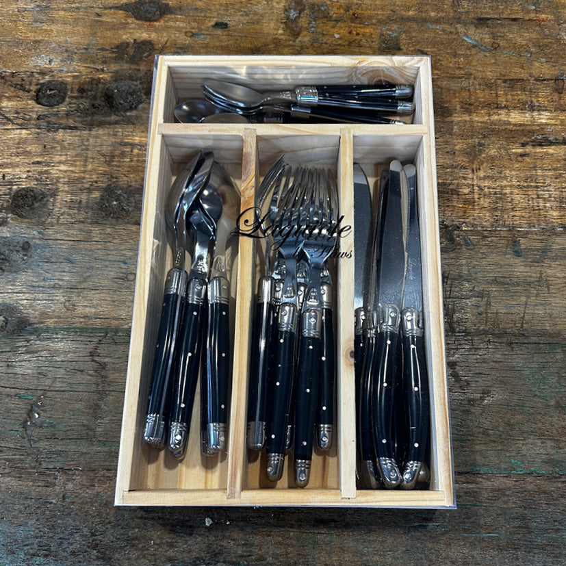 Laguiole bestiksæt i trækasse