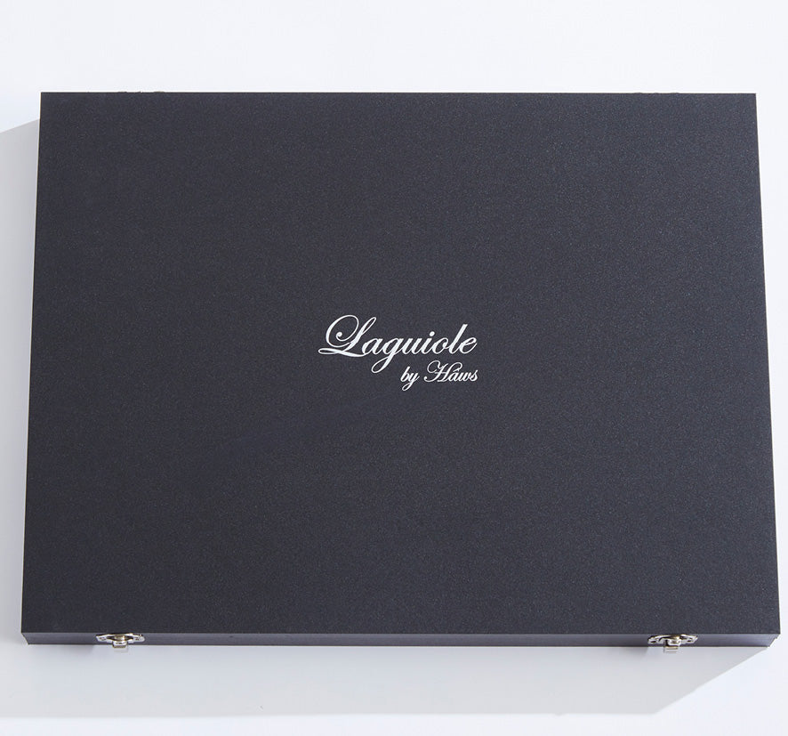 Laguiole kokkeknive 7 knive med Rosewood skaft + Laguiole knivmagnet til væg