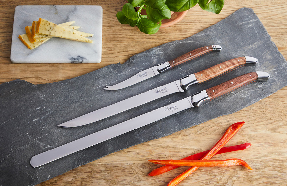 Laguiole køkkenknive 3 stk i Rosewoodtræ