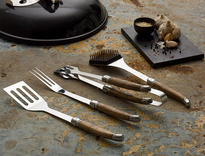 Laguiole Grillsæt BBQ 4 dele med kuffert