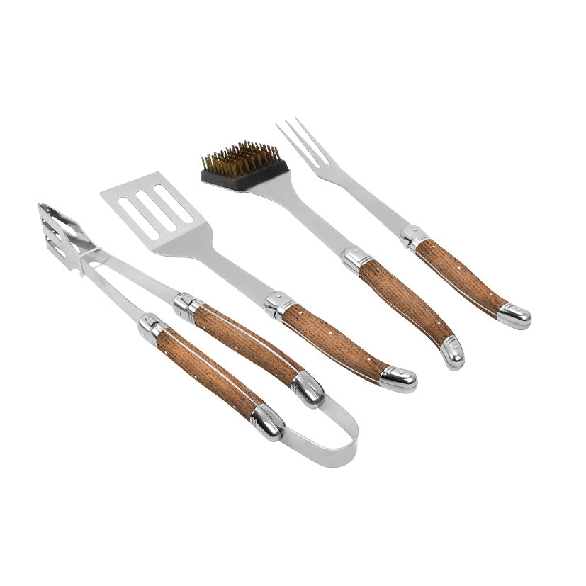 Laguiole Grillsæt BBQ 4 dele med kuffert