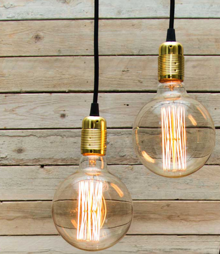 LAMPER + STOFLEDNING I MESSING - DANLAMP MEGA EDISON LED-6 240V 4W E27