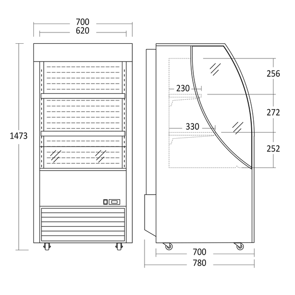 Kølemontre 190 liter - OFC 191 E Scancool