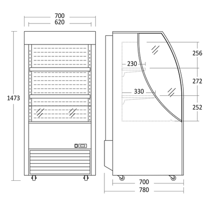 Kølemontre 190 liter - OFC 191 E Scancool