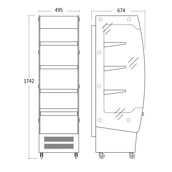 Kølemontre 220 liter - OFC 222 E Scancool