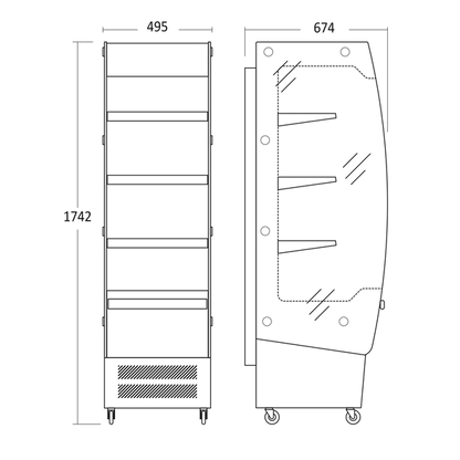 Kølemontre 220 liter - OFC 222 E Scancool