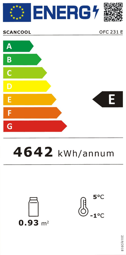 Kølemontre 230 liter - OFC 231 E Scancool