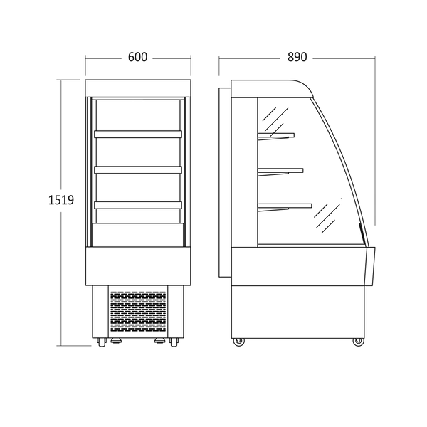 Kølemontre 230 liter - OFC 231 E Scancool