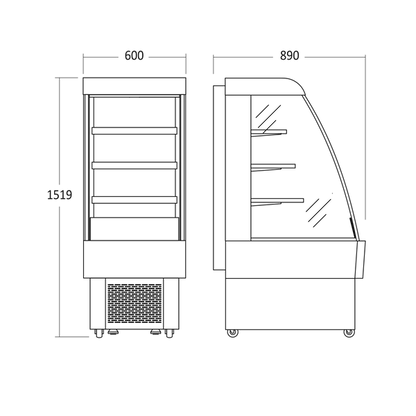 Kølemontre 230 liter - OFC 231 E Scancool