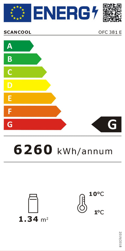 Kølemontre 380 liter - OFC 381 E Scancool