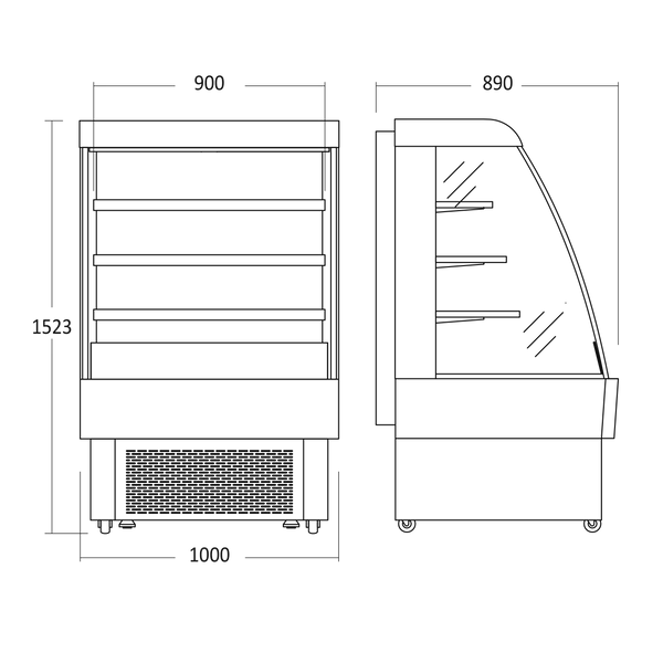 Kølemontre 380 liter - OFC 381 E Scancool