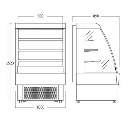 Kølemontre 380 liter - OFC 381 E Scancool