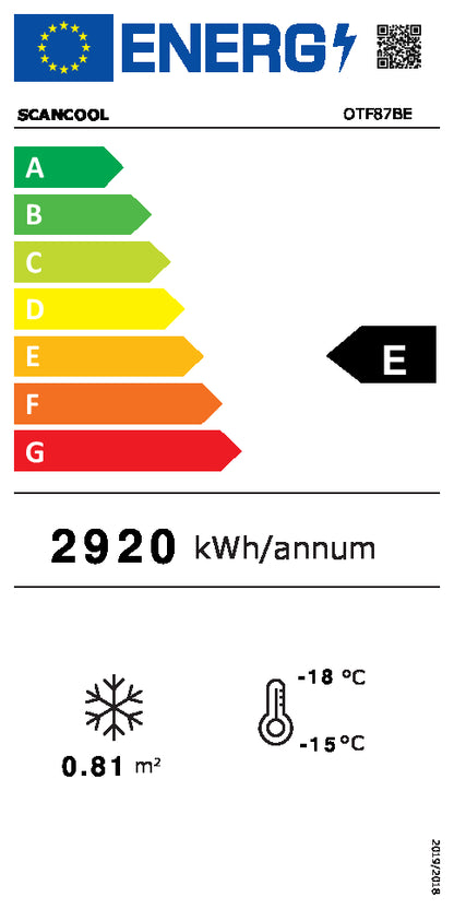Display fryser 110 liter - OTF 87 BE Scancool